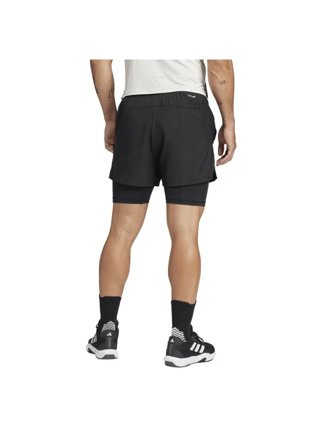 اديداس adidas GYM+ 2in1 SHORT Black Training SHORTS for Men - 2XS
