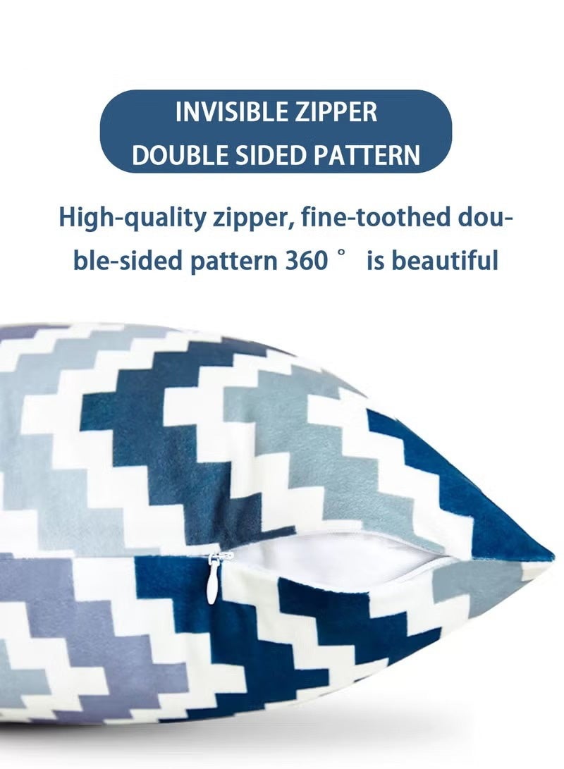 يوڠام طقم من 4 أغطية وسائد ديكورية عصرية، بمقاس 45 × 45 سم (18 × 18 بوصة)، بتصميم مزدوج الجانبين، مناسبة لغرفة المعيشة أو الأريكة أو السيارة أو السرير - Image 5