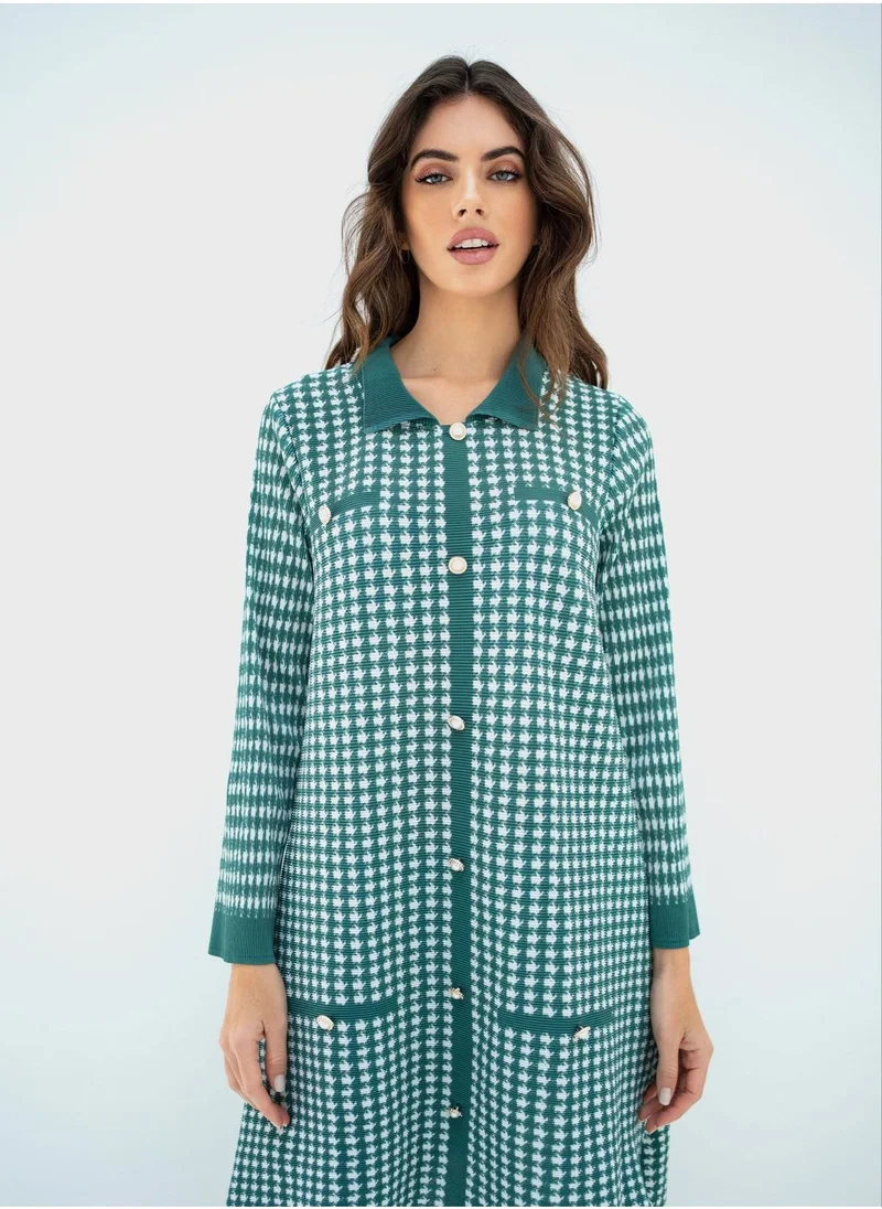 هاسال Pocket Detail Button Down Shirt And High Waist Panst Set