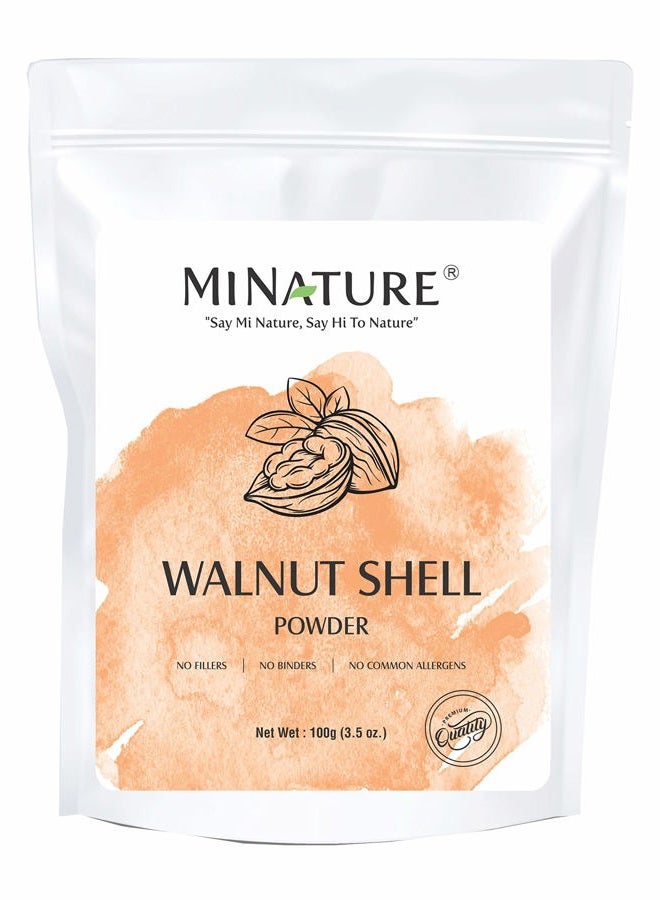 minature Natural Walnut shell Powder by mi nature| 100g (3.5 oz) | Ideal for soap making | Homemade natural scrub | No Silica and Any Artificial Additives - Image 1
