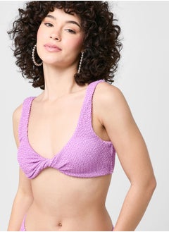 Coconut Cove Plunge Neck Bikini Top And Bottom Set  - Image 3