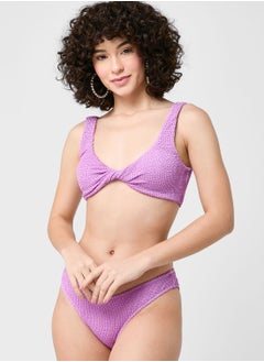 Coconut Cove Plunge Neck Bikini Top And Bottom Set  - Image 5