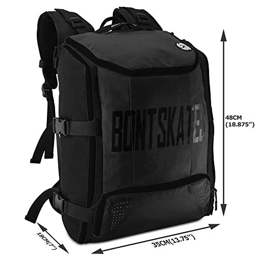Bont Skates - Multi Sport Skate Backpack Travel Bag - Inline Ice Roller Speed Skating (Black) - Image 3