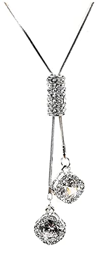 Sither قلادة طويلة مزينة بالأحجار الكريمة على شكل زهرة للنساء، سلسلة سويتر، قلادة بيان، طوق قابل للتعديل، إكسسوارات مجوهرات أنيقة، تنسيق ملابس رسمي لحفلات الشتاء والمناسبات - Image 5