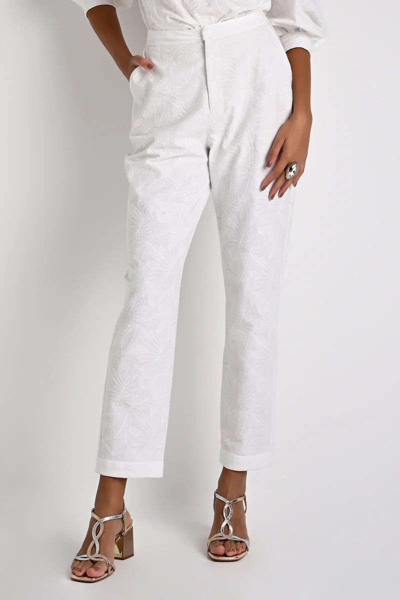 Carmen Steffens  Straight Off-White Pants for Women | Best Price UAE