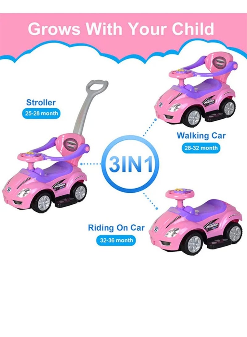 3-in-1 ride-on car with safety rail and backrest. Removable parts for children. - Image 3