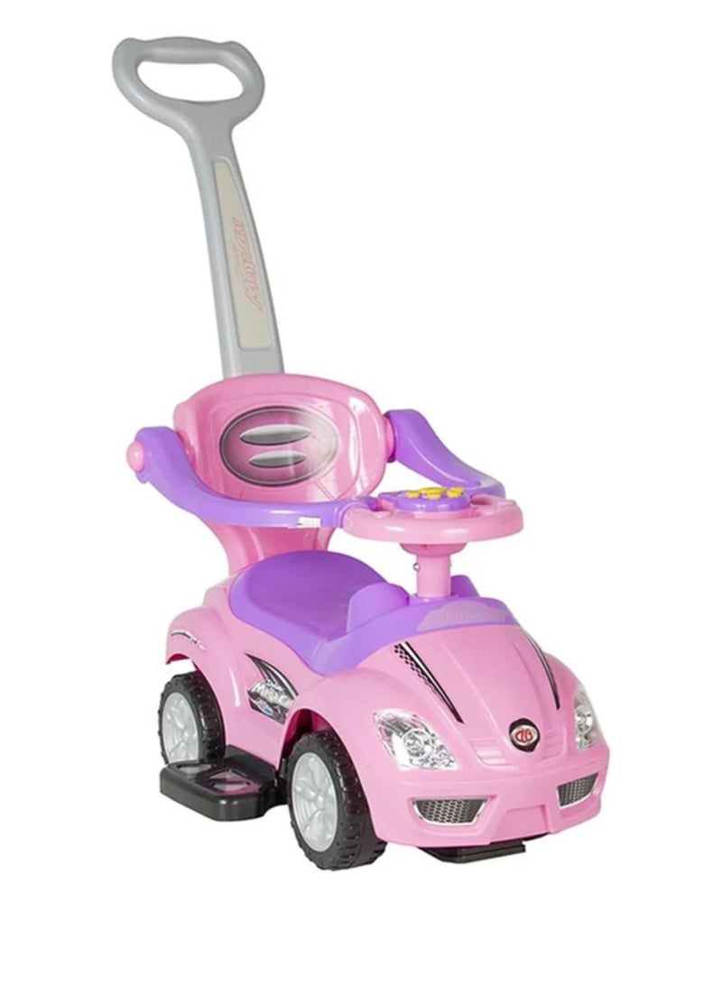 3-in-1 ride-on car with safety rail and backrest. Removable parts for children. - Image 1