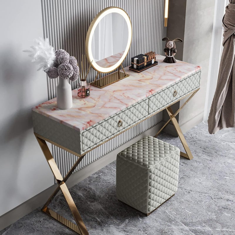 VOLEAAR Light Pink Marble Contact Paper 237 x 3937 Inches Peel and Stick Wallpaper Vinyl Waterproof Self Adhesive Marble Look Wall Paper for Wall Countertops Backplane - Image 4