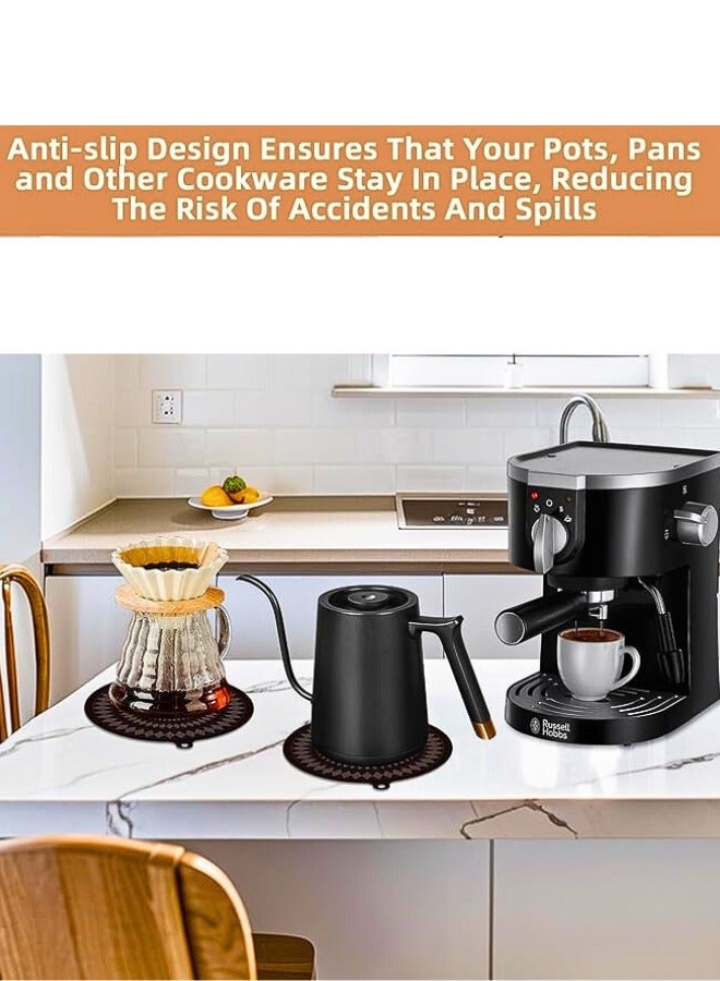 تشيس اب قطعتان من سجادات حماية أسطح الطهي المصنوعة من السيليكون، مقاومة للحرارة الحرارية لمواقد الحث والطهي العربي، وسادات أمان لأسطح العمل، غير قابلة للانزلاق وسهلة التنظيف (24 سم) - Image 2