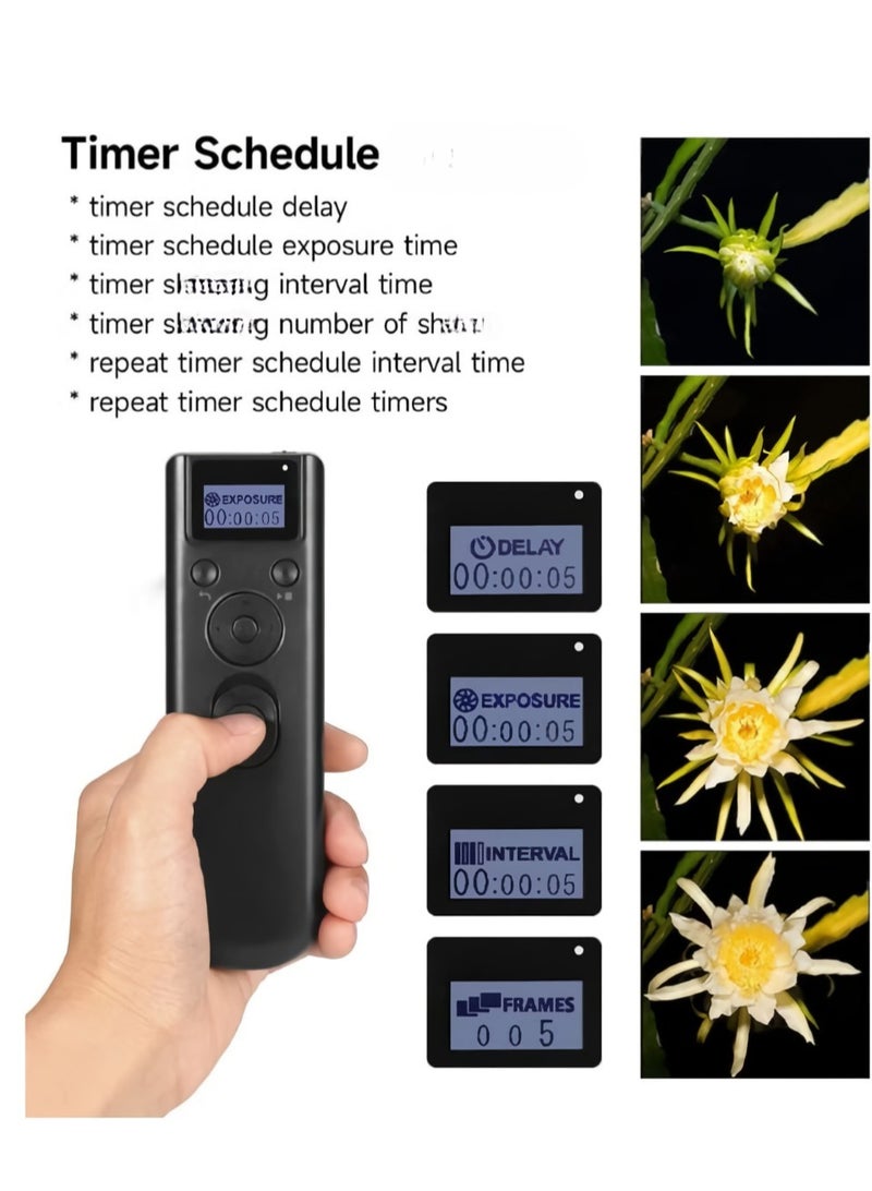 Digital Timer Remote Shutter, Long Range Release Trigger Intervalometer For Camera With LCD Display, Lightweight Camera Wireless Shutter, (Wireless RST 5500C2, Compatible With Canon Camera)