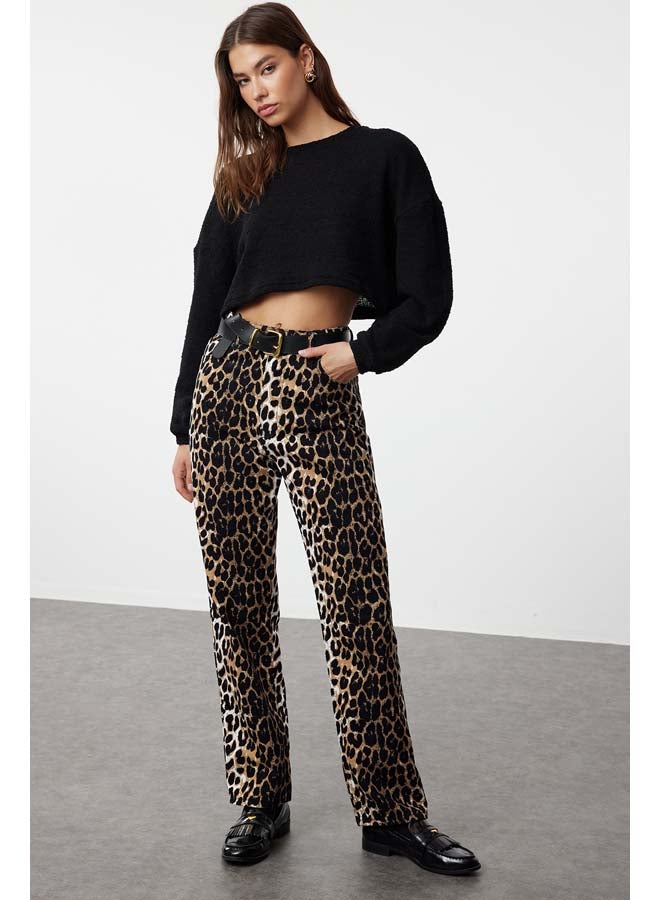 trendyol Black Crop Bat Sleeve Knitwear Sweater TWOAW25KZ00221 - Image 2