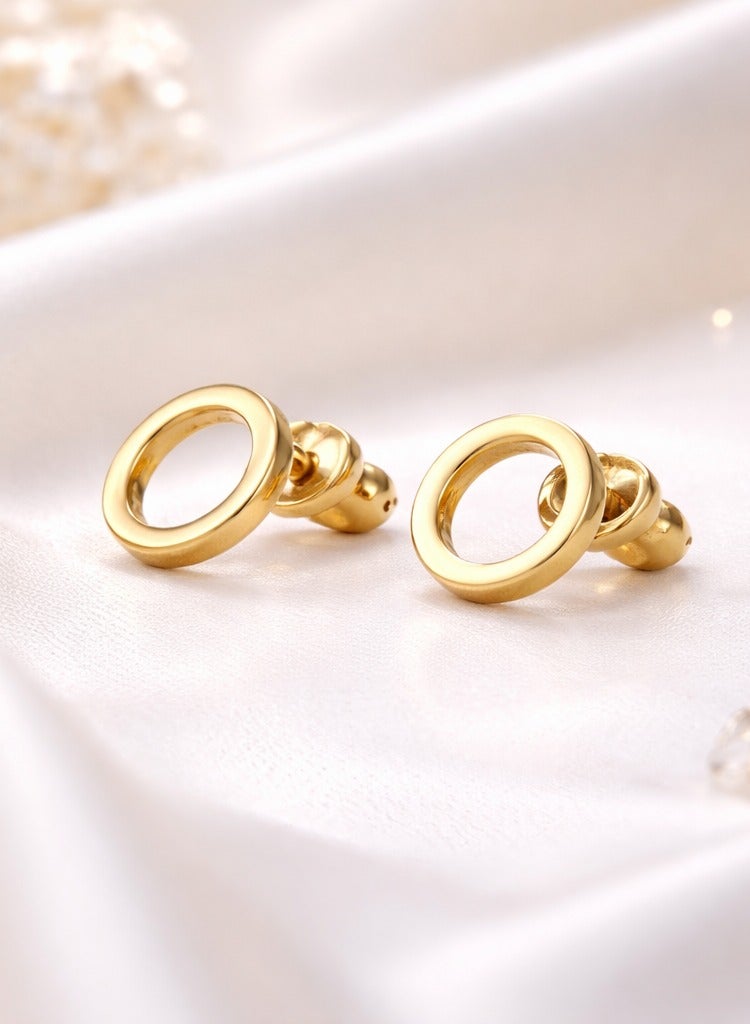 ايرس فتح مسمار الدائرة الذهبية | ستانلس ستيل | مطلية بالذهب عيار 18 قيراط - Image 1