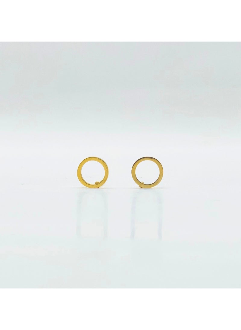 Earss Open Gold Circle Stud | Stainless Steel | 18K Gold Plated  - Image 1