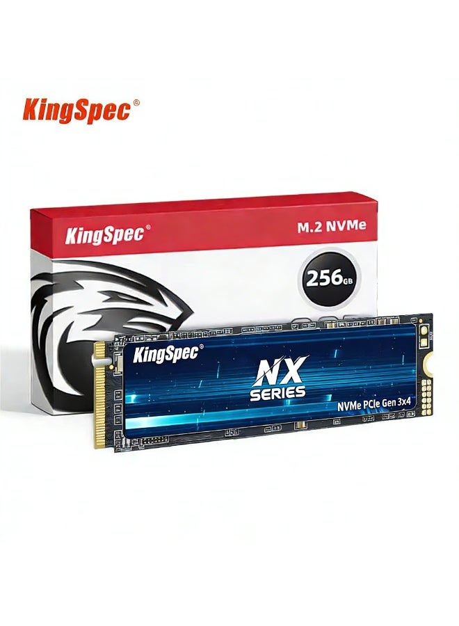كينجس بيك محرك أقراص KingSpec NX 256GB M.2 NVMe SSD 2280 | سرعة قراءة تصل إلى 3200 ميجابايت/ثانية | تبديد حرارة الجرافين | محرك أقراص داخلي PCIe Gen3×4 TLC لأجهزة الكمبيوتر المحمولة والمكتبية - Image 1