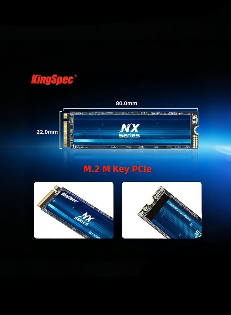 كينجس بيك محرك أقراص KingSpec NX 256GB M.2 NVMe SSD 2280 | سرعة قراءة تصل إلى 3200 ميجابايت/ثانية | تبديد حرارة الجرافين | محرك أقراص داخلي PCIe Gen3×4 TLC لأجهزة الكمبيوتر المحمولة والمكتبية - Image 5