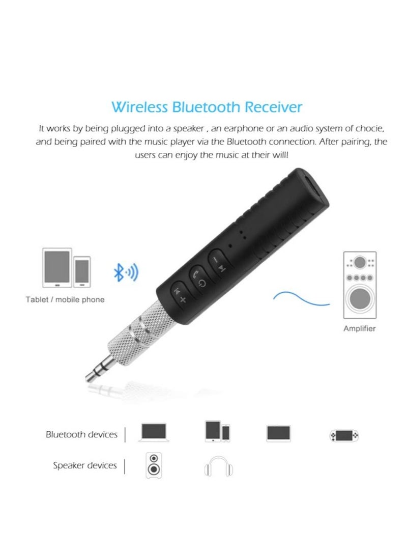 3.5mm jack Bluetooth Car Kit Hands free Music Audio Receiver Adapter Universal Auto AUX Kit  - Image 5