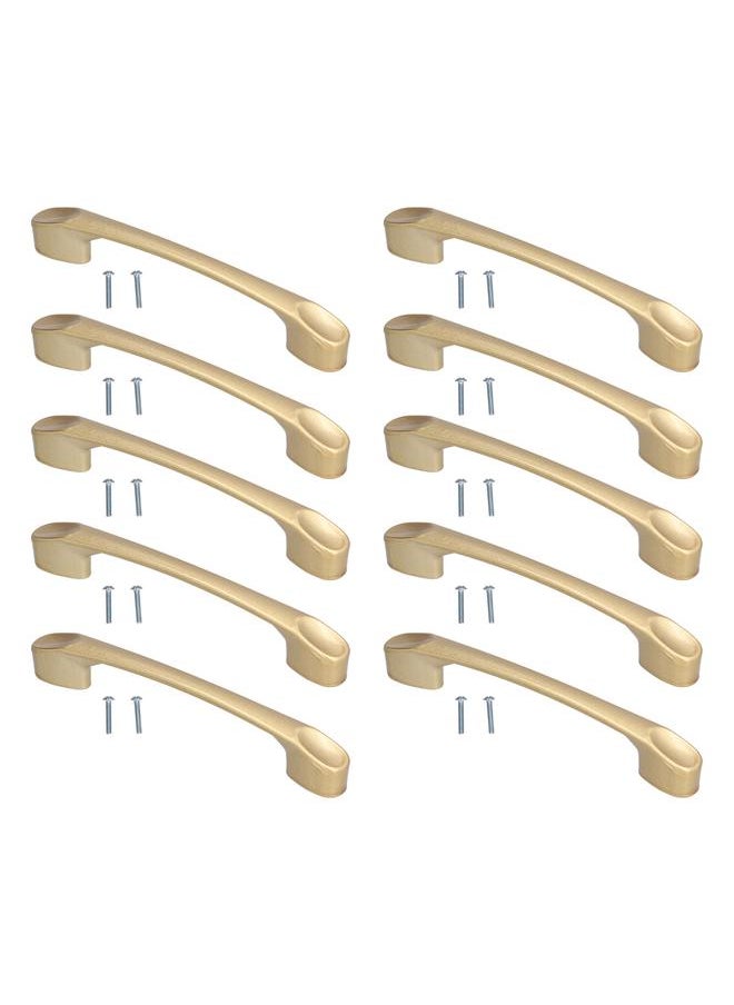 Thoraya 10 Set Golden Cabinet Handle Modern Drawer Pull for Wardrobe Shoe Cabinet Door Home Kitchen  - Image 1