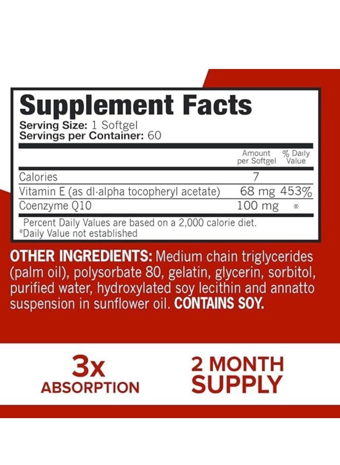 Qunol Ultra CoQ10, 100mg, 60 Softgels 2 Months Supply - Image 3