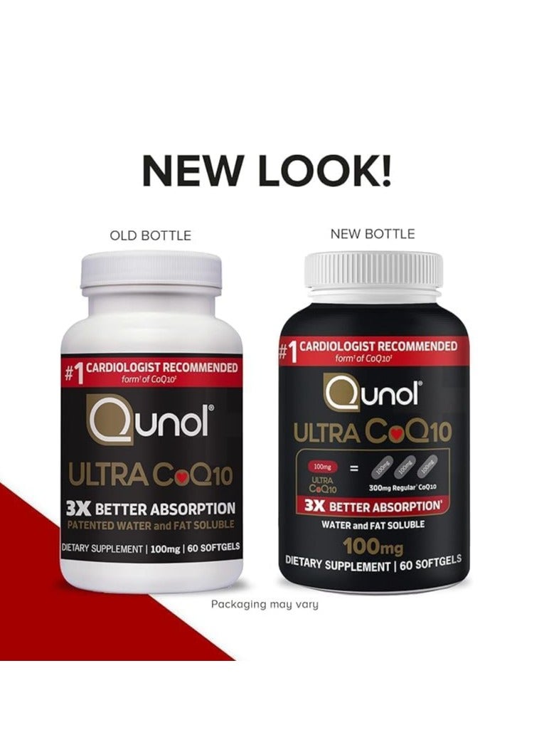 Qunol Ultra CoQ10, 100mg, 60 Softgels 2 Months Supply - Image 2