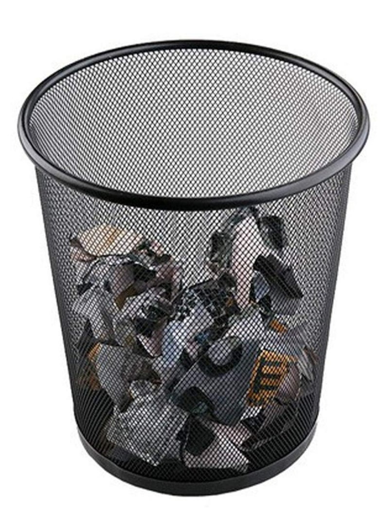 Seville Classics - AKDC Small Cylinder Trash Can for Home or Office, 6 Gallon Mesh Round Bins, Lightweight, Steel Wastebasket Set for Garbage or Recycle, 3-Pack, (Multicolor) - Image 1