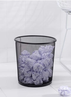 Seville Classics AKDC Small Cylinder Trash Can for Home or Office, 6 Gallon Mesh Round Bins, Lightweight, Steel Wastebasket Set for Garbage or Recycle, 3-Pack, (Multicolor)  - Image 4