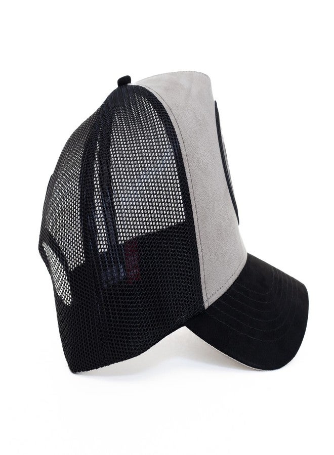 Urban Effort Mesh Back Cap - for Men and Women Baseball Hat 5-Panel Trucker Hat - Great Snapback Closure for Hunting & Hiking (Curved Trucker, Gray/Black) - Image 2