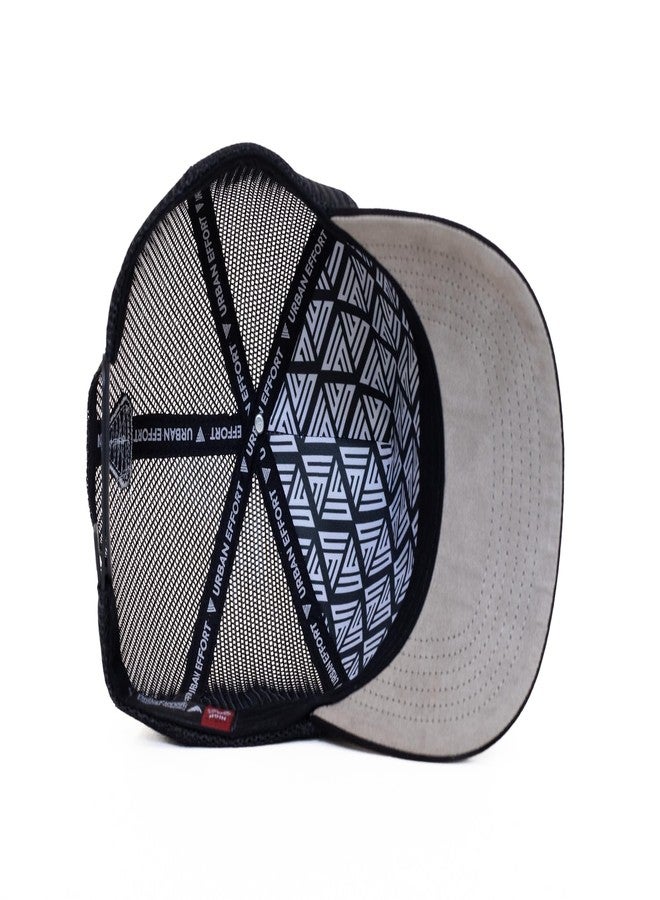 Urban Effort Mesh Back Cap - for Men and Women Baseball Hat 5-Panel Trucker Hat - Great Snapback Closure for Hunting & Hiking (Curved Trucker, Gray/Black) - Image 4