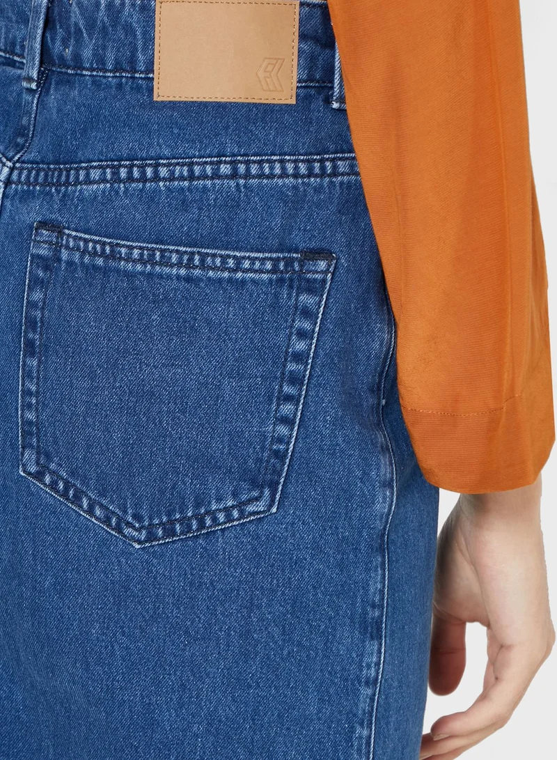 French Connection Reo Button Down Denim Skirt