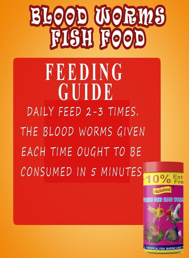 Hallofeed Fisher Men Hallofeed Freeze Dried Blood Worms Fish Food: Ideal for All Adult Fish Species, Promoting Growth and Development | 10g, Pack of 2 - Image 3