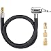 LUMITECO 20 Tire Inflator Hose Adapter Lock On Air Chuck wConverting Nuts Presta Valve Adaptor for Air Compressor Schrader Valve Adapter for Tire Pumps Twist On Convert to Lock On Connection - Image 2