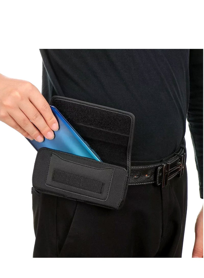 ELLAGECASE Horizontal Universal Holster (XXL Size) – Premium Quality, Stylish & Comfortable, Compact Yet Roomy Fit, Convenient Fastening, Card Slot with Digital Protection - Image 3
