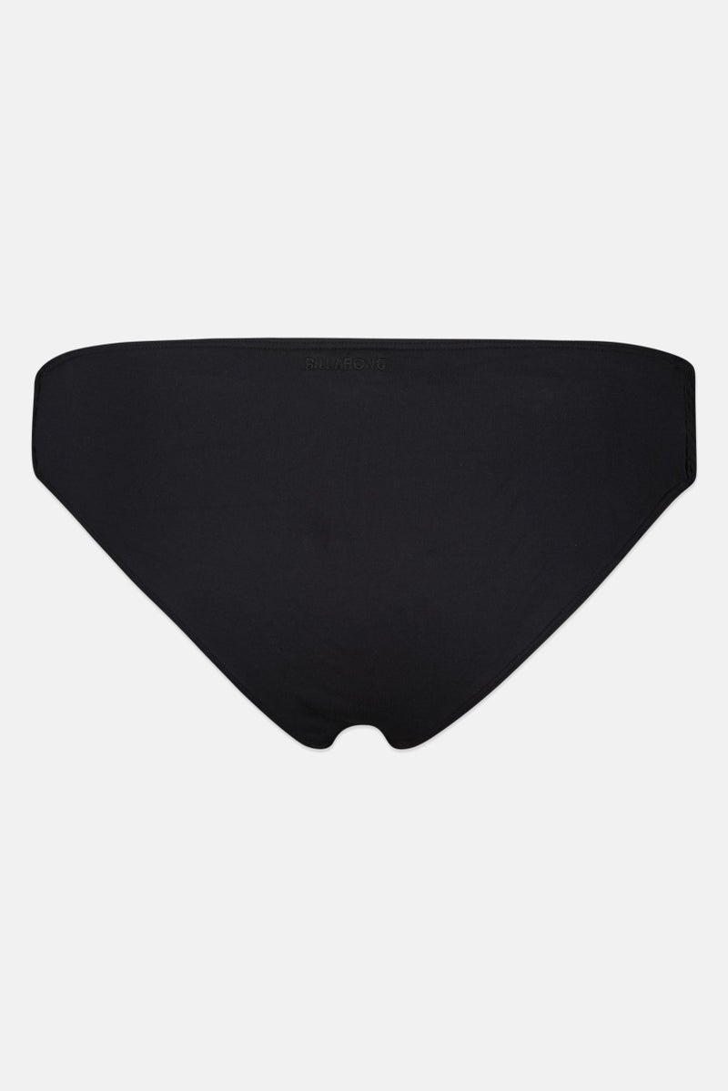 Billabong Women Plain Pull On Bikini Bottom, Black - Image 2