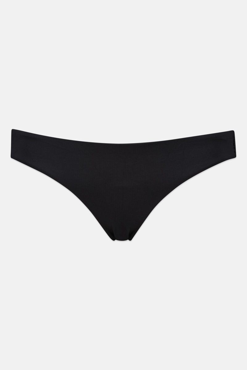 Billabong Women Plain Pull On Bikini Bottom, Black - Image 1