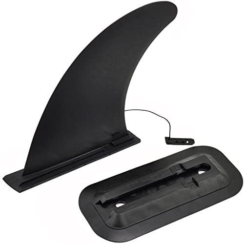 DSHE Detachable Center Fin Black, Kayak Rudder Kit Skeg Tracking Fin Watershed Board for Inflatable Canoe, Stand Up Paddle SUP Boards, Surfboard - Image 1