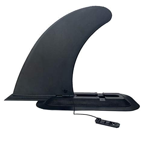 DSHE Detachable Center Fin Black, Kayak Rudder Kit Skeg Tracking Fin Watershed Board for Inflatable Canoe, Stand Up Paddle SUP Boards, Surfboard - Image 2