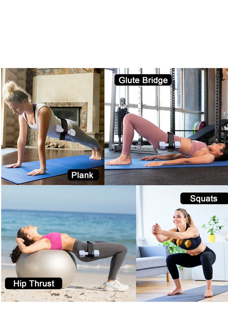 SOLARAE ExerciseHip Thrust Belt, Booty Belt for Hip Thrust Use with Dumbbells, Kettlebells, Plates, Exercise Hip Thrust Belt with Slip-Resistant Padding for the Gym, Home and Workouts - Image 3