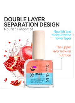 gelike ec Cuticle Oil For Nails - Natural Pomegranate Smell Essential Oil Blend Of Jojoba Oil And Vit E, Smooth And Nourishing Nails  - Image 1