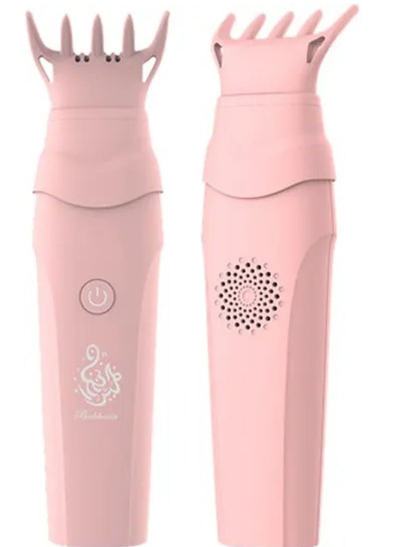 Electronic Portable Incense Burner with Hair comb Pink - Image 1