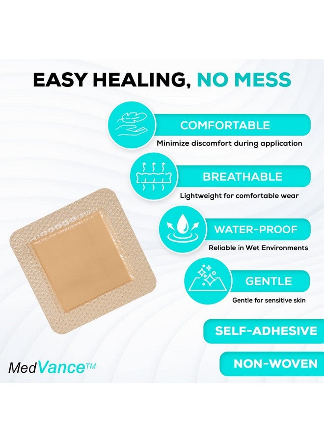 MedVance MedVance TM Silicone - Bordered Silicone Adhesive Foam Dressing Size 4"x4" (2.7"x2.7" pad), Box of 10 dressings - Image 5