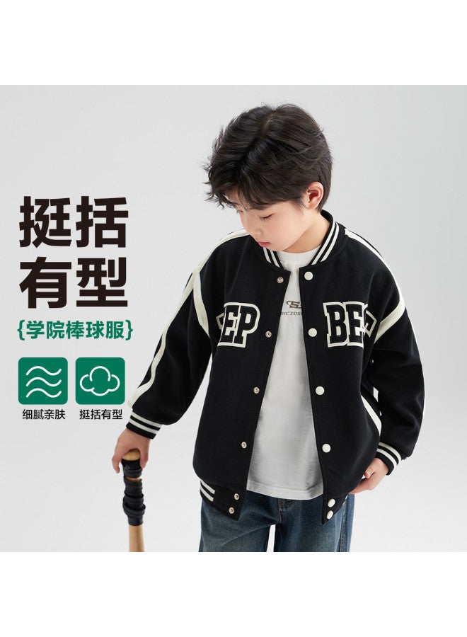 Zuoxi Boys' Baseball Jacket Spring/autumn Coat Children's Fall Clothing Trendy Durable Sports Jacket For Big Kids & Boys Stylish Outerwear - Image 2