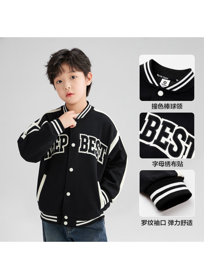 Zuoxi Boys' Baseball Jacket Spring/autumn Coat Children's Fall Clothing Trendy Durable Sports Jacket For Big Kids & Boys Stylish Outerwear - Image 4