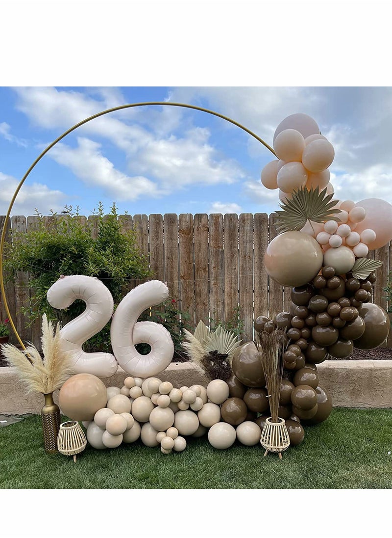 Excefore Balloons Garland Arch Kit, 166Pcs Brown Nude Tan Coffee Blush Neutral Jungle Theme Woodland Teddy Bear Baby Shower Birthday Party Decorations  - Image 2