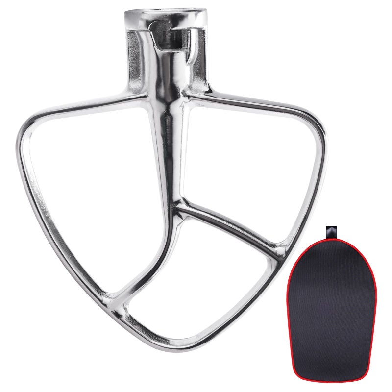 Stainless Steel Flat Beater for KitchenAid 455 Quart TiltHead Stand Mixers Paddle Attachment for KitchenAid Mixer Accessory Dishwasher Safe and Mixer Sliding Mat