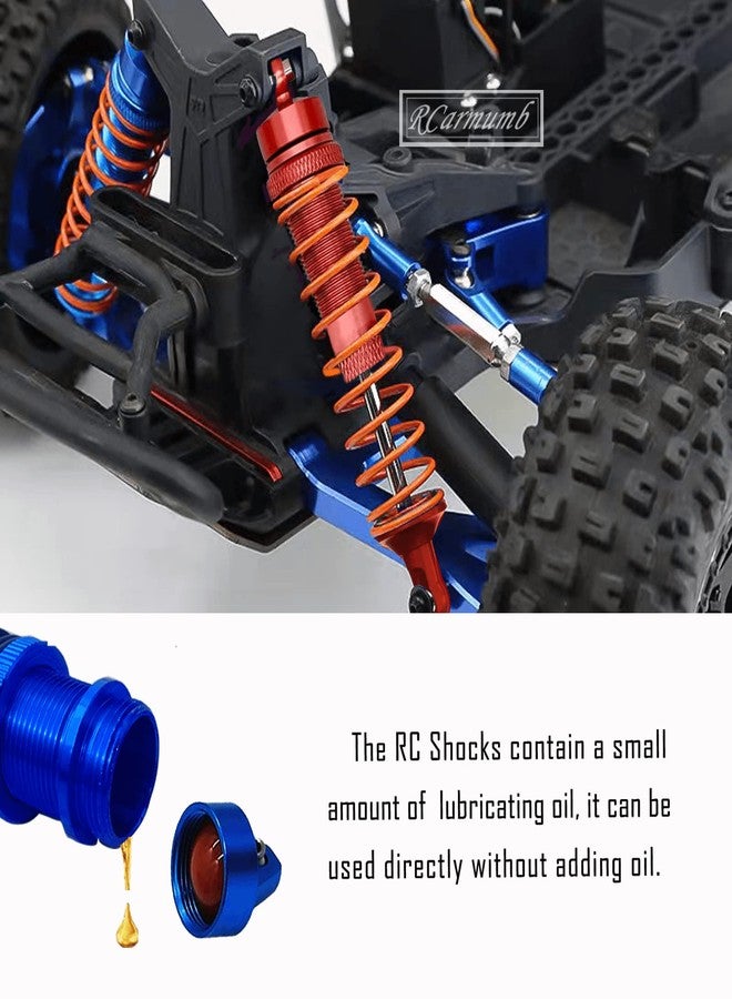 Rcarmumb RC Shocks & Shock Tower Upgrades Part for 1/10 Granite/Senton 3S BLX &Mega550,Alloy Front Rear Big Bore Shocks & Shock Tower Hop-up,Red - Image 3