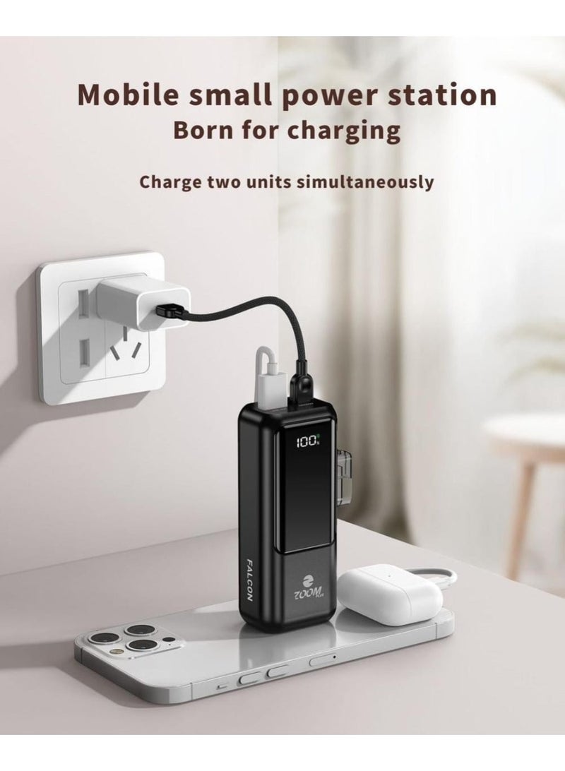 زوم بلس باور بانك محمول فالكون ZP15 بسعة 10000 مللي أمبير شحن فائق السرعة للأجهزة الذكية عدة مرات بقوة 22.5 واط - Image 2