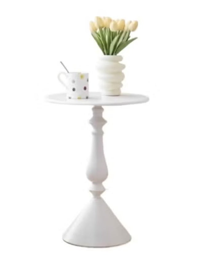 Beauenty Coffee Table, Nordic Sofa Side Cabinet Living Room Home Small Coffee Table Modern Minimalist Corner, Metal Iron Outdoor Round Table Weather Resistant Anti-Rust Outdoor End Table - Image 4