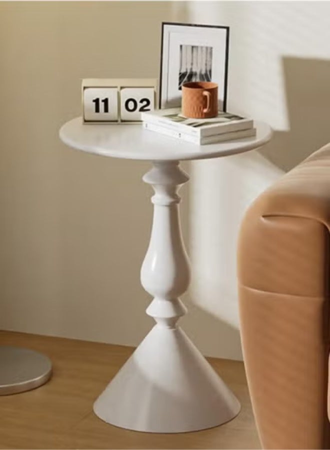 Beauenty Coffee Table, Nordic Sofa Side Cabinet Living Room Home Small Coffee Table Modern Minimalist Corner, Metal Iron Outdoor Round Table Weather Resistant Anti-Rust Outdoor End Table - Image 1