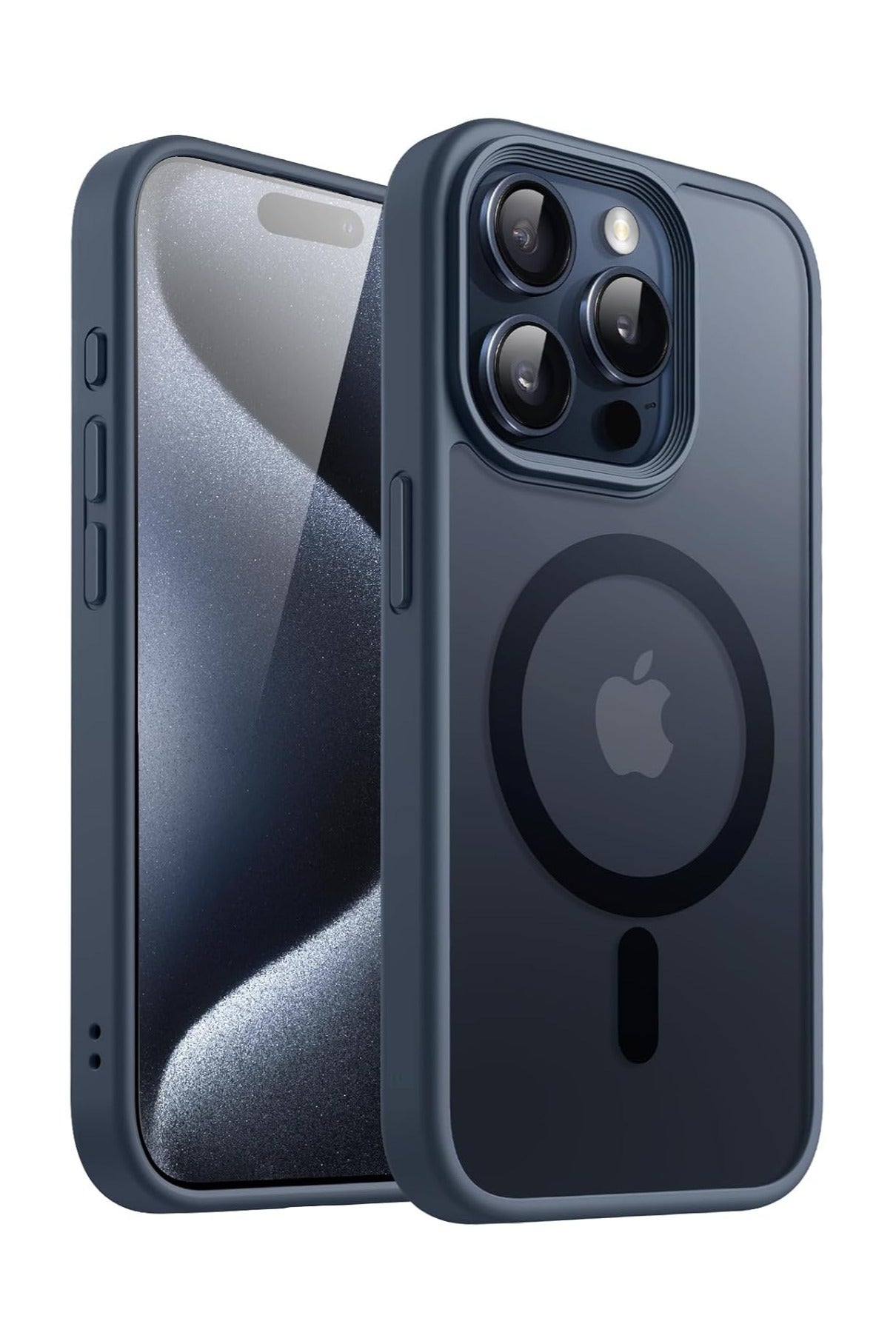 iPhone 15 Pro Max Case , Matte Protective Back Cover with Magsafe Case for iPhone 15 Pro Max Blue 6.7"
