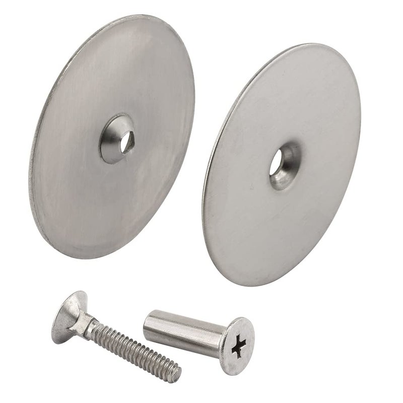 PrimeLine U 10677 Steel Door Hole Cover Plate Stainless Steel Single Pack