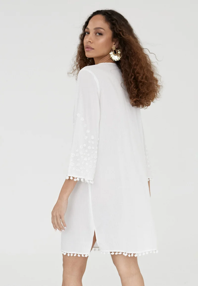 Lola Casademunt Short embroidered caftan